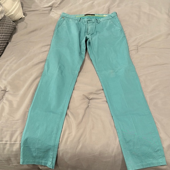 Scotch & Soda teal slim pants. 32/L 32z new, never worn, no tags - Picture 1 of 10